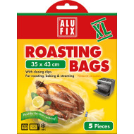 Alufix vrecká na pečenie 35 x 43 cm, s klipsami na zatváranie 5 ks