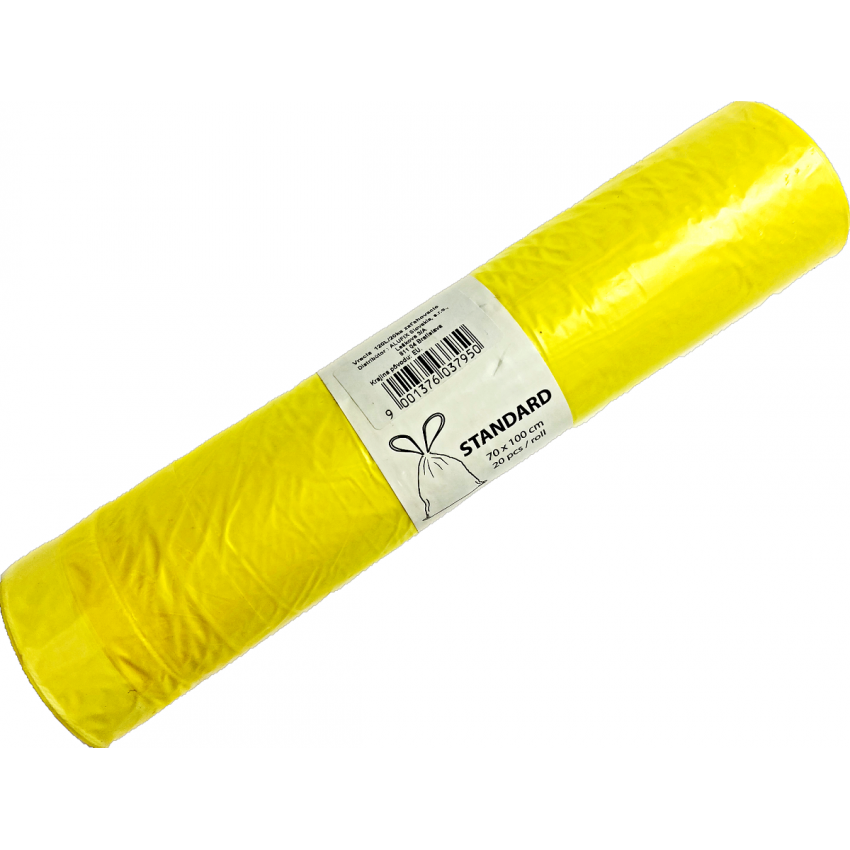 Vrecia pevné , 120l, 70 x 100 cm žlté 25 ks 2ks