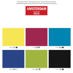Amsterdam akrylový popisovač, 6ks
