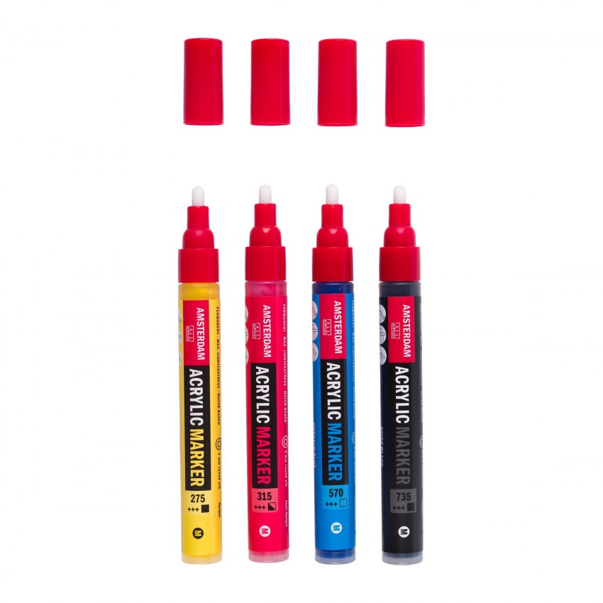 Amsterdam acrylové  popisovače 4 ks