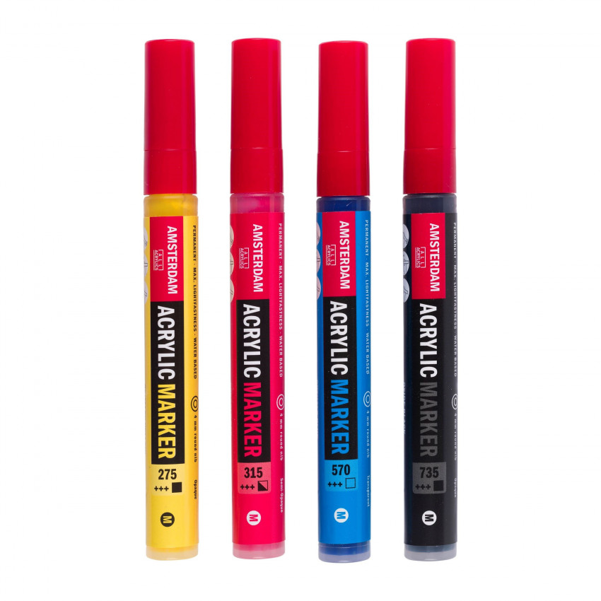Amsterdam acrylové  popisovače 4 ks