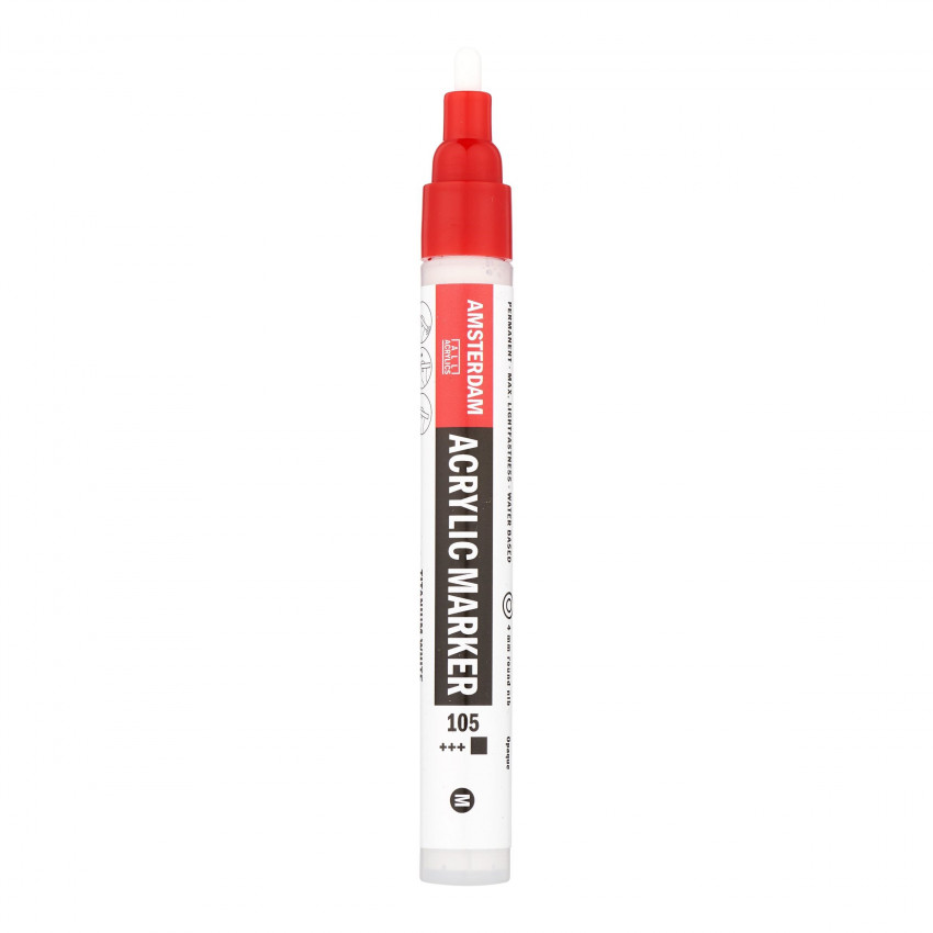 Amsterdam akrylový popisovač marker 4mm Titanium White 105