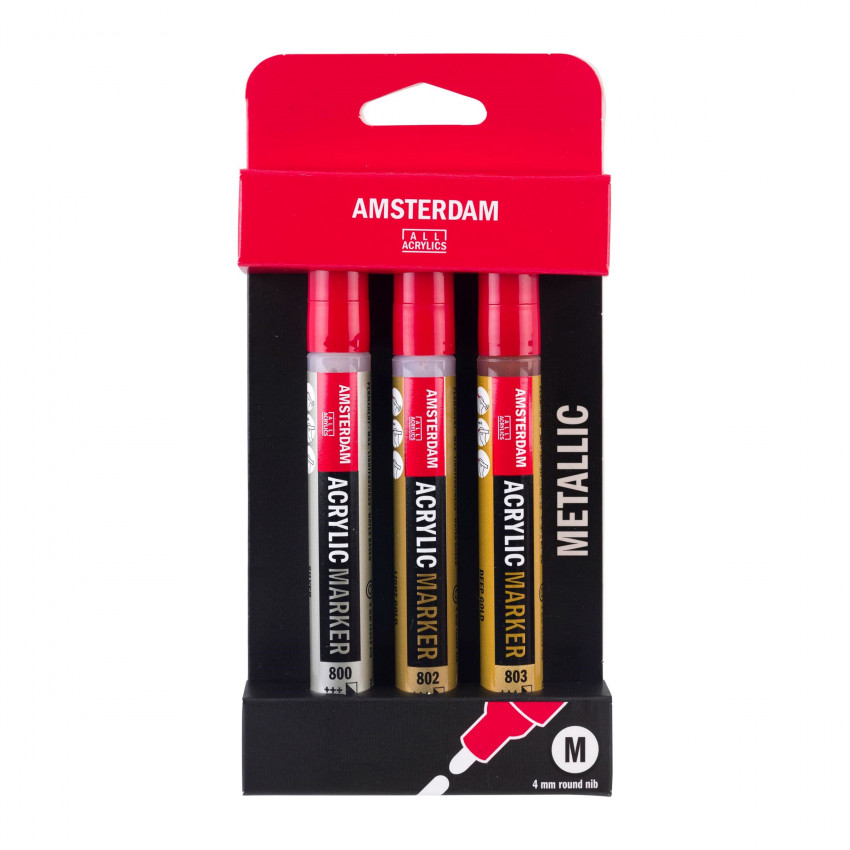 Amsterdam akrylové metalické popisovače 4 ks