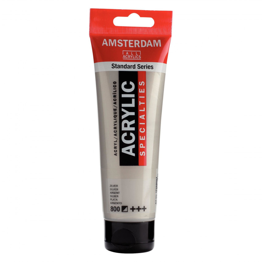 Amsterdam Akrylová farba 120ml- strieborná