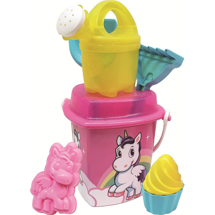 Vedierko Androni set do piesku Jednorožec 17,5cm