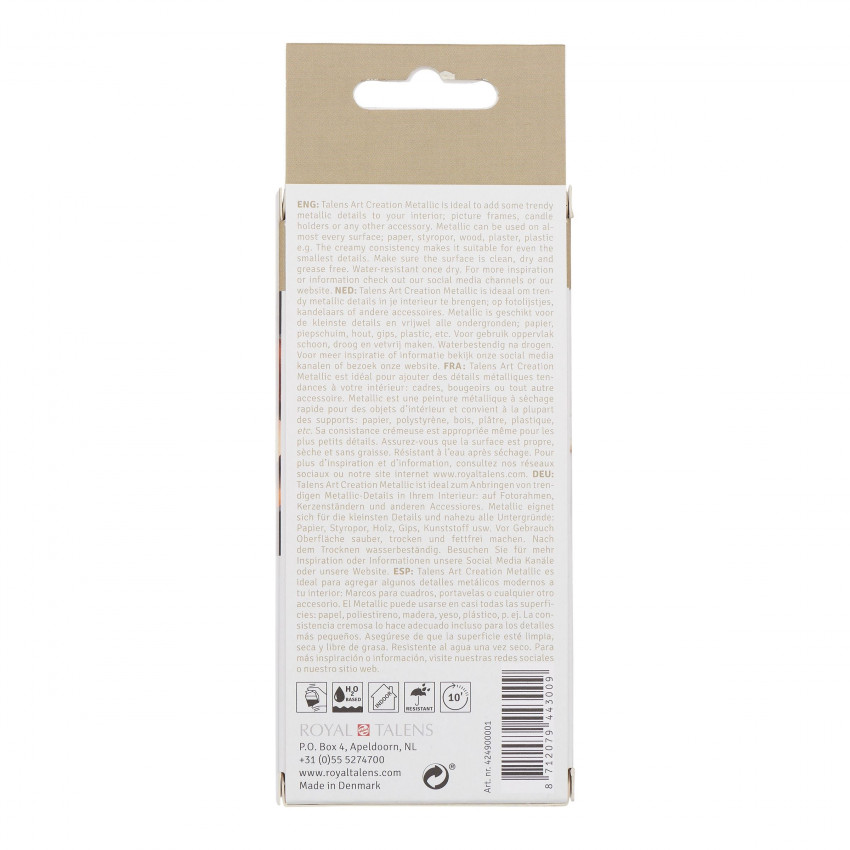 Talens art creation Farby metalické sada 4x30ml
