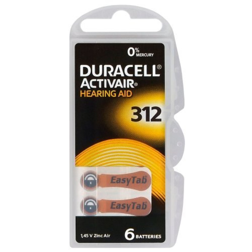 Batérie do naslúchatka Duracell 312, PR41