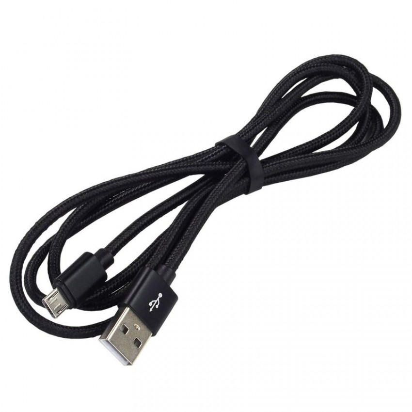 USB opletený kábel - micro USB everActive CBB-1,2MB 120 cm s podporou rýchleho nabíjania až 2,4 A 