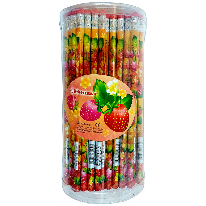 Ceruzka s gumou Bensia jahoda 20ks