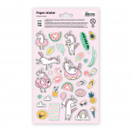 Samolepky MESHU 12x21cm, 13 nálepiek jednorožec