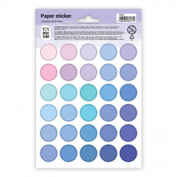 Samolepky MESHU12x18cm, 30 nálepiek kruhy ružovo-modré