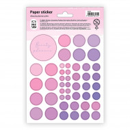 Samolepky MESHU12x18cm, 47 nálepiek kruhy mix