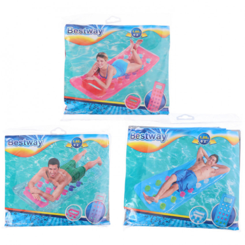 Bestway Nafukovačka 188 x 71 cm poháriková priesvitná