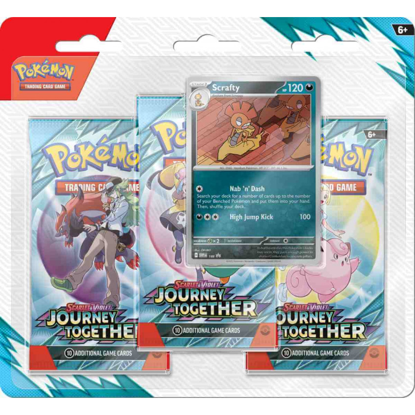 Pokémon TCG: Scarlet & Violet 09 Journey Together - 3 Blister Booster | Knihkupectví LUXOR
