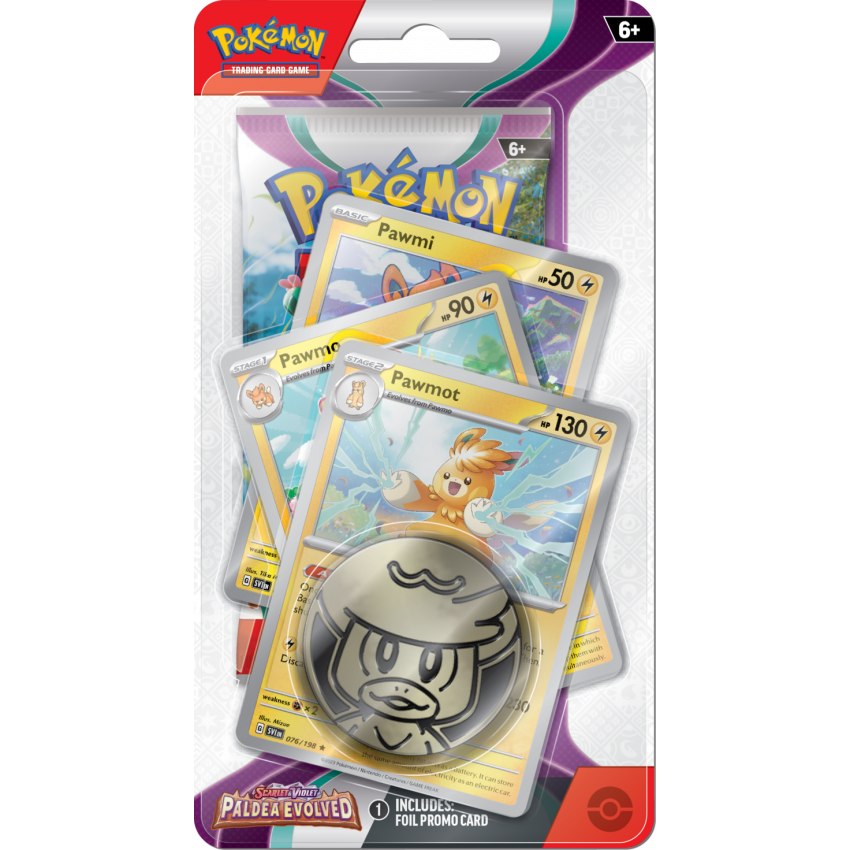 Pokémon TCG: SV02 Paldea Evolved - Premium Checklane Blister pokémon kartičky, zberateľské kartičky