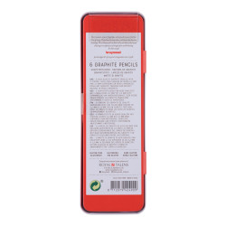 Grafitové ceruzky Bruynzeel  v kovovom obale 6ks