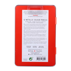 Bruynzeel metalické farbičky v kovovom obale 12ks