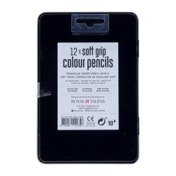 Bruynzeel Farbičky trojhranné, pogumované, ružové 12ks - Darček nad 1000 €