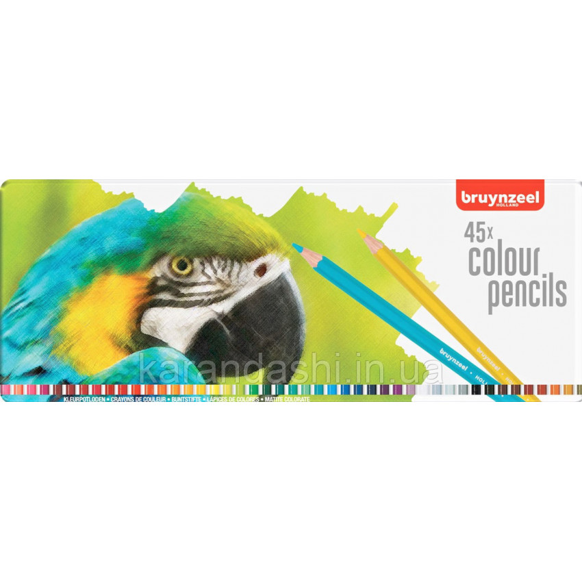 Bruynzeel Parrot sada farbičiek, 45ks