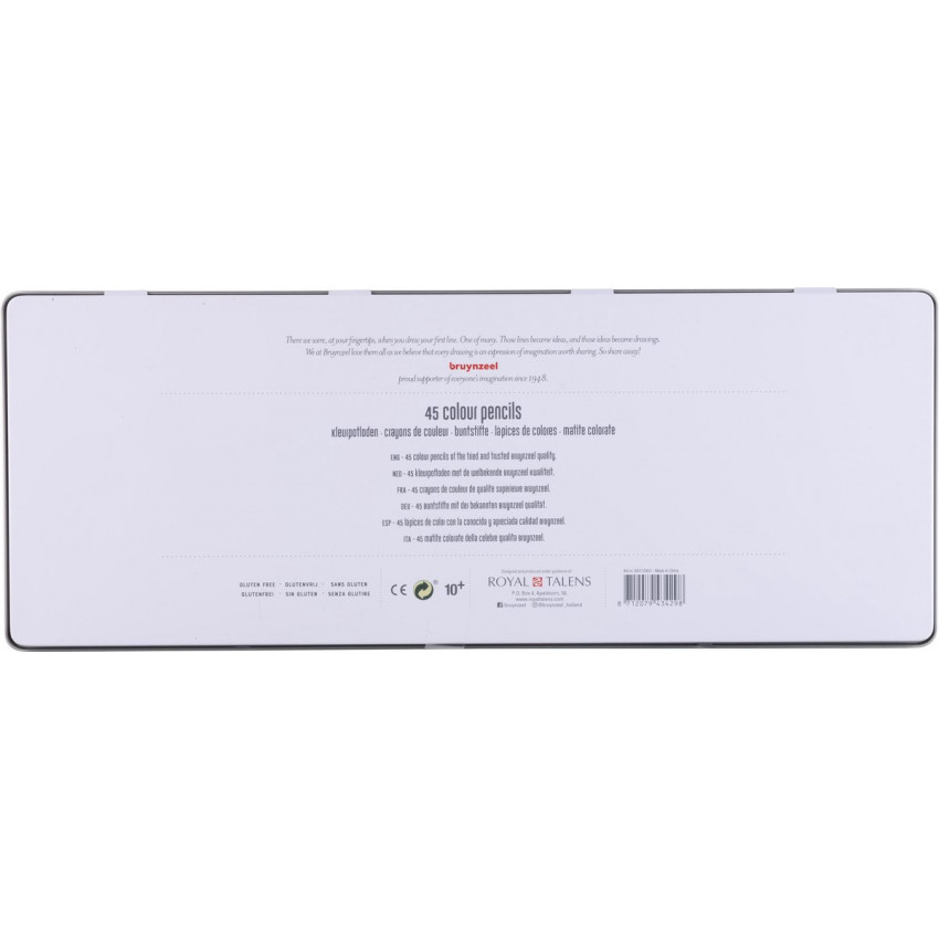 Bruynzeel Turtle Tin sada farbičiek, 45ks