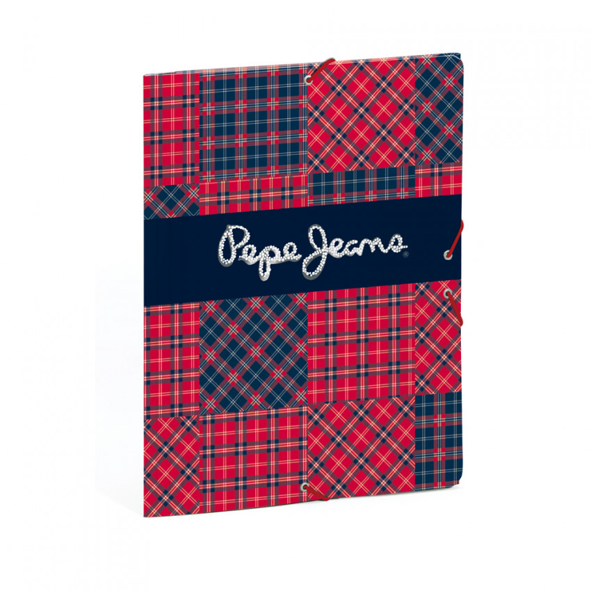 Busquets odkladacia mapa 3-klopá s gumičkou-pepe jeans-ružová