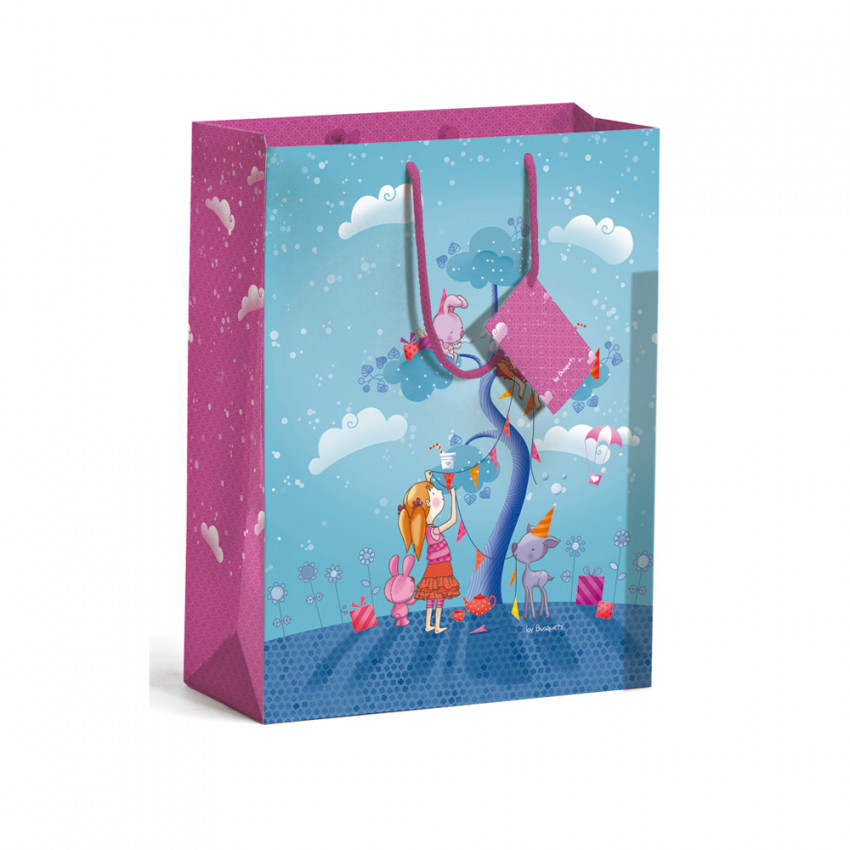 Papierová taška veľká - modrá