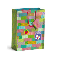 Papierová taška veľká - ruz.káro