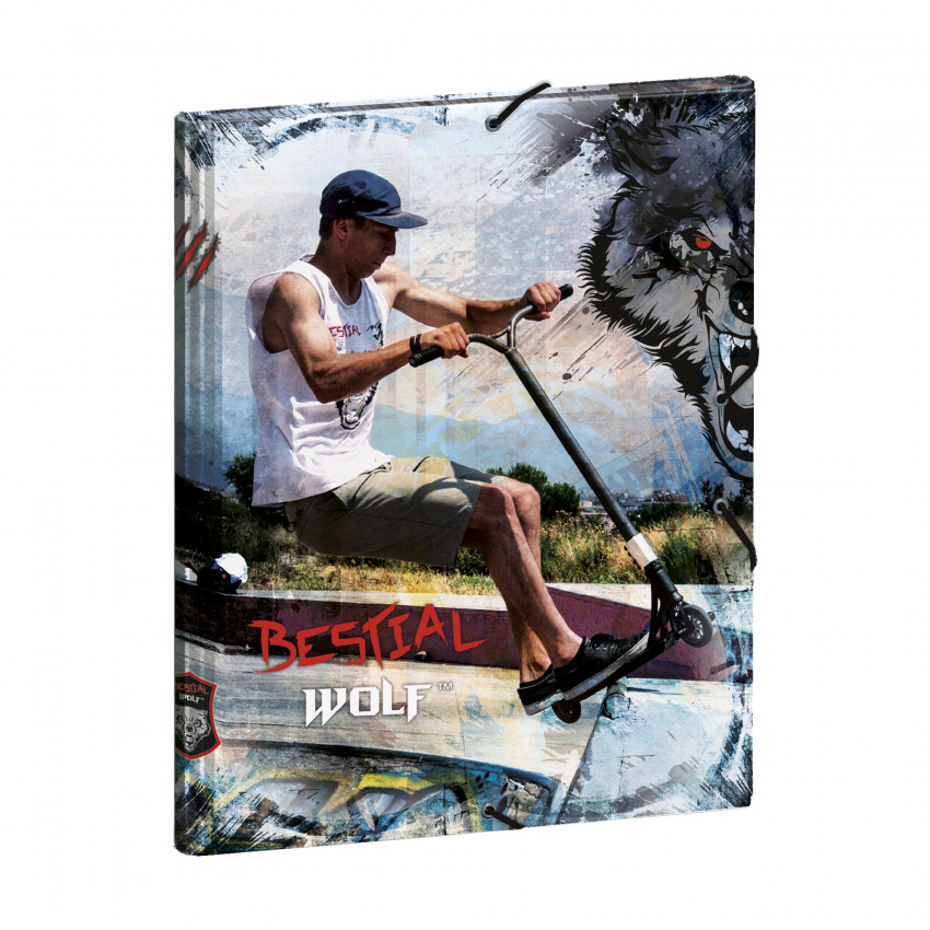 Busquets Školské dosky s gumičkou Besial wolf, A4