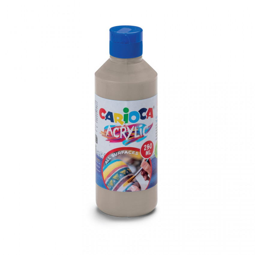 Akrylová farba metalická prémiovej kvality Carioca 250 ml strieborná