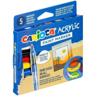 Sada akrylových štetcových fixiek 5ks