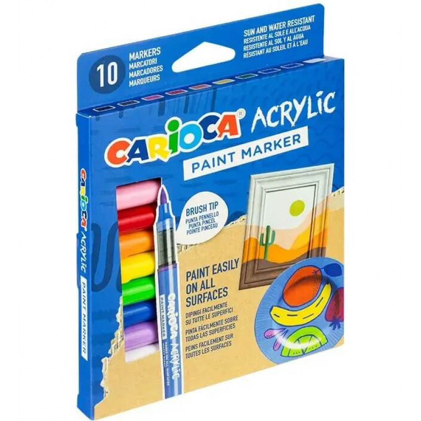 Sada akrylových štetcových fixiek 10ks