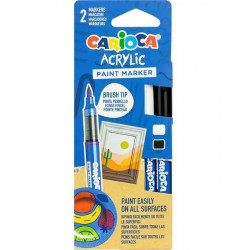 Sada akrylových štetcových fixiek 2ks