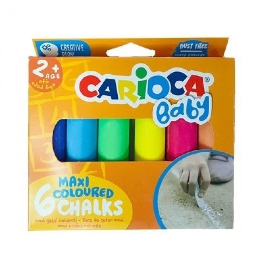 Chodníkové kriedy BABY MAXI COLORED Carioca  6 ks