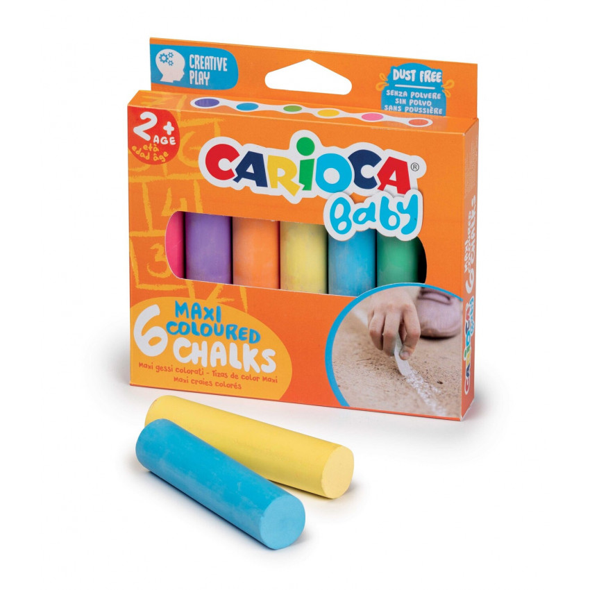 Chodníkové kriedy BABY MAXI COLORED Carioca  6 ks