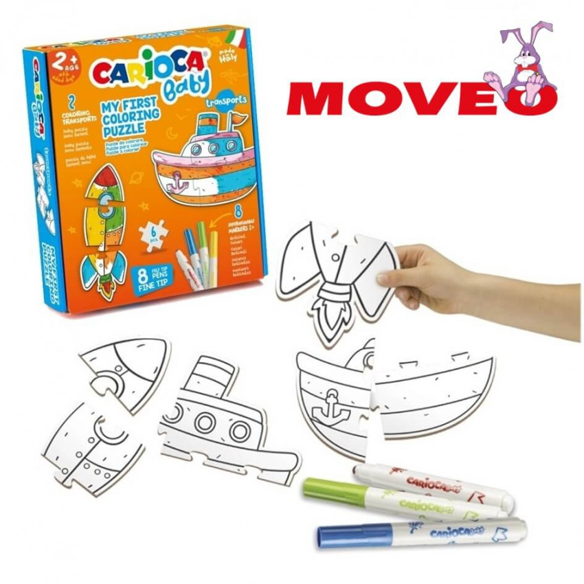 BABY zjednodušené puzzle Loď pre deti Carioca od 24 mesiacov