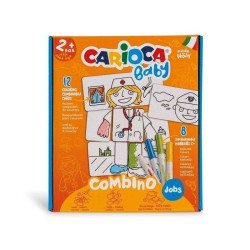 BABY CoMbino vyfarbovacie kombinovateľné kartičky - príbehy Doktor, Sestrička