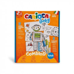 BABY CoMbino vyfarbovacie kombinovateľné kartičky - príbehy Robot