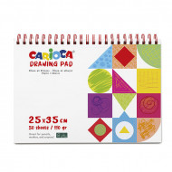 Skicár  Carioca Plus Skicár na ceruzky a fixky 25x35cm 50 listov 110gr