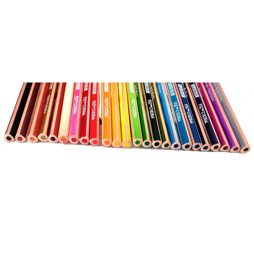 Farbičky SUPERCOLOR trojhranné, nelámavé Carioca 24ks odolné pastelky školské potreby, nelámavé farbičky