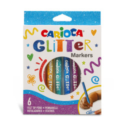 Fixky gliter Carioca súprava 6 ks