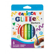 Fixky gliter NEON Carioca súprava 6 ks