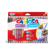 BIRELLO Fixi s obojstranným hrotom Carioca 24 ks