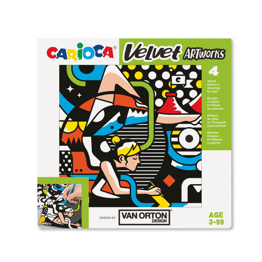 Autorské kresby na vyfarbenie Carioca Zamat VAN ORTON Street