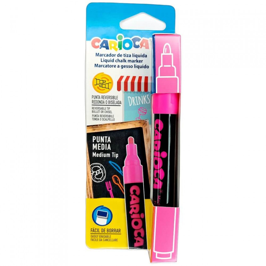 Tekutá kriedová fixa ružová Carioca 