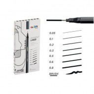Pigment LINER popisovač CARIOCA 0,05mm 8ks