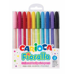 Farebné guľôčkové pero FIORELLA 10 ks