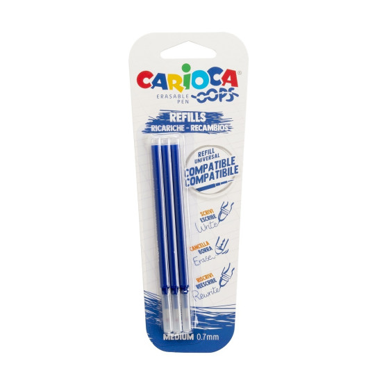Carioca Náhradná náplň do rollera Frixion 0,7mm modrá 3ks