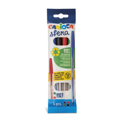 Gulôčkové perá Sfera klikacie Carioca 4 ks