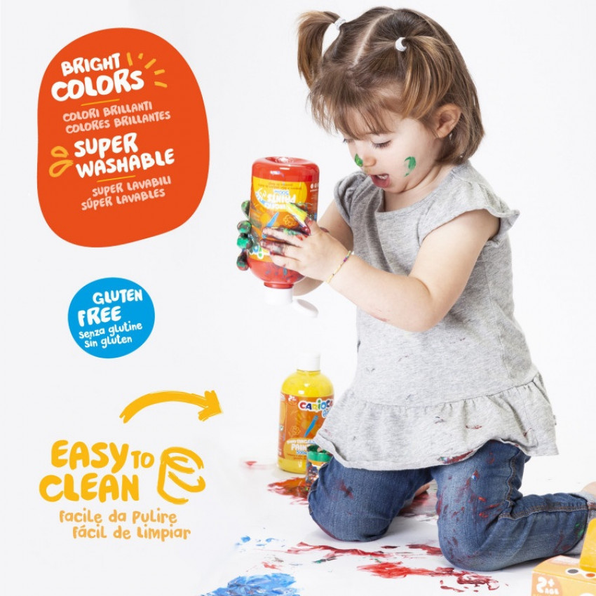 Prstová farba Baby Carioca 500ml červená Prstová farba Baby Carioca 500ml červená