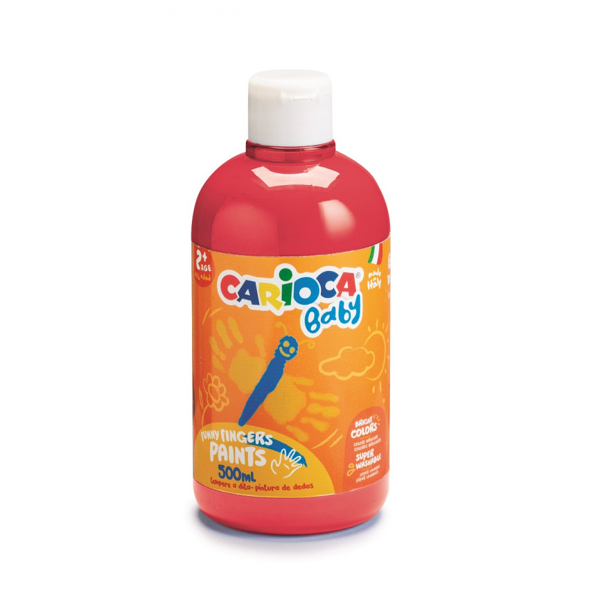 Prstová farba Baby Carioca 500ml červená Prstová farba Baby Carioca 500ml červená
